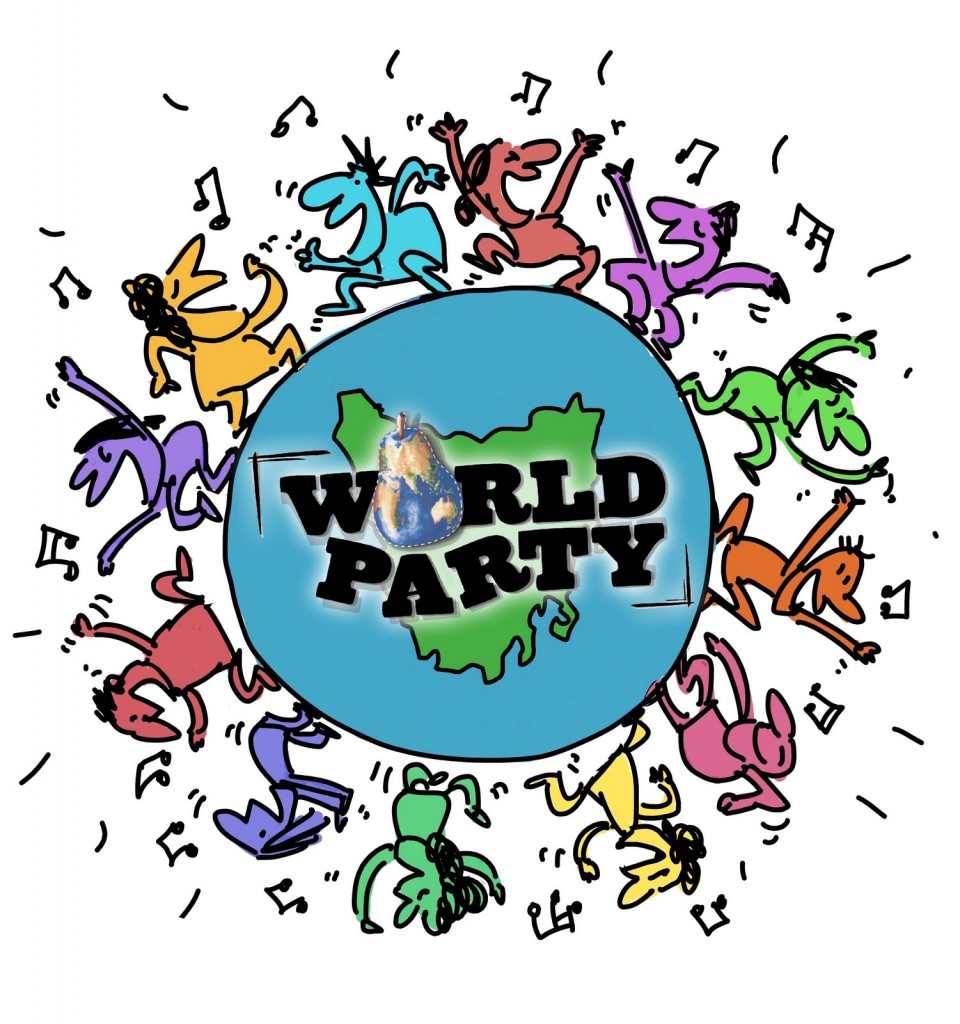World Party Day cartoon image