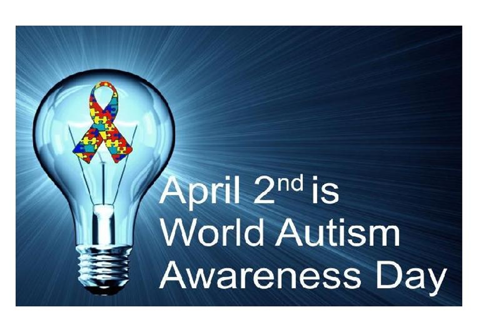 april 2nd is world autism awareness day jigsaw puzzle ribbon in light bulb
