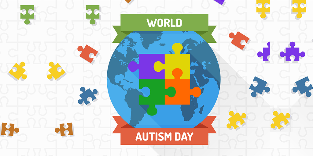 world autism day puzzle illustration