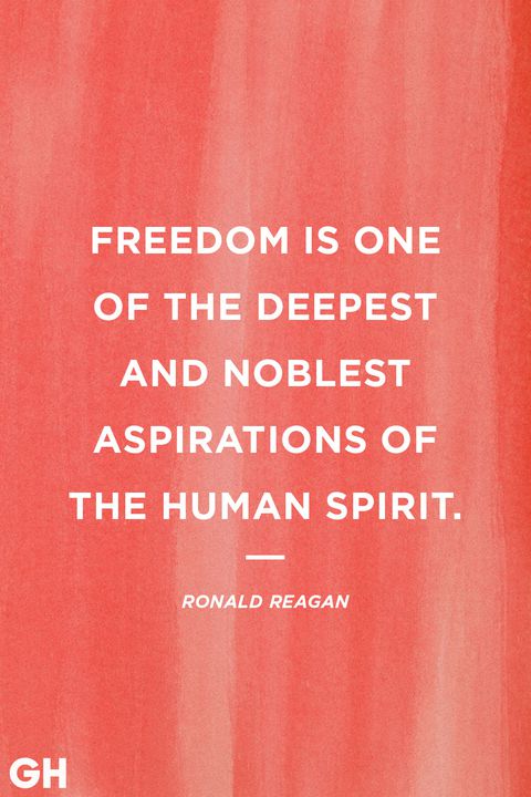 Freedom is one of the deepest and noblest aspirations of the human spirit – Ronald Reagan