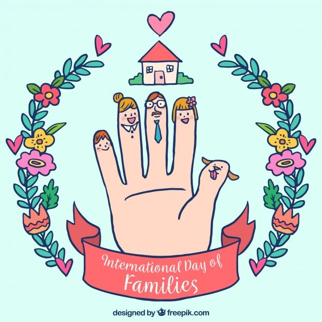 International day of families floral decoration illustration