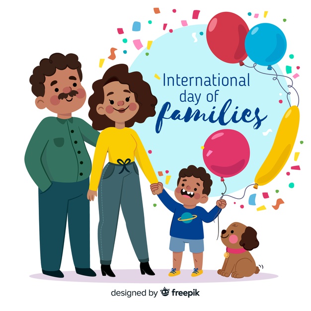 International day of families happy family illustration