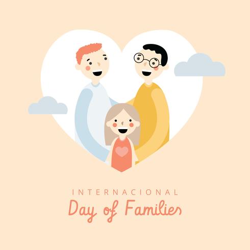 International day of families heart greeting card