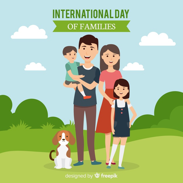 International day of families sweet family illustration