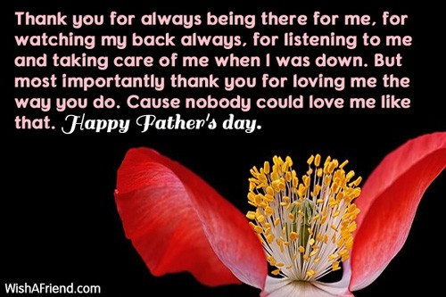cause nobody could love me like that happy father’s day