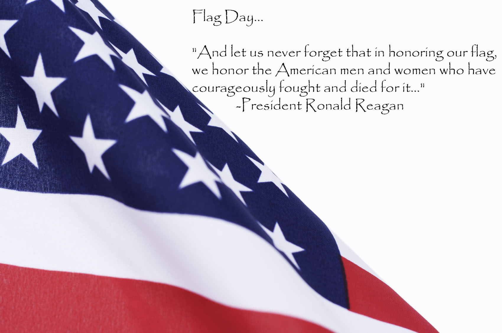 flag day president ronald reagan