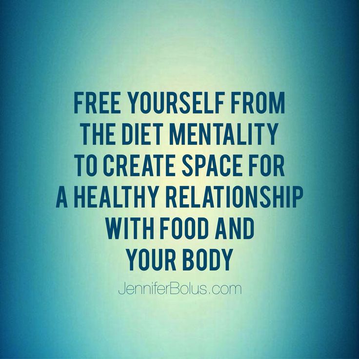 free yourself from the diet mentality to create space for a healthy relationship with food and your body.