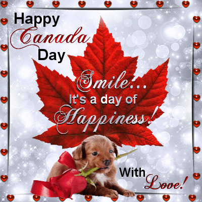 happy canada day smile it’s a day of happiness glitter