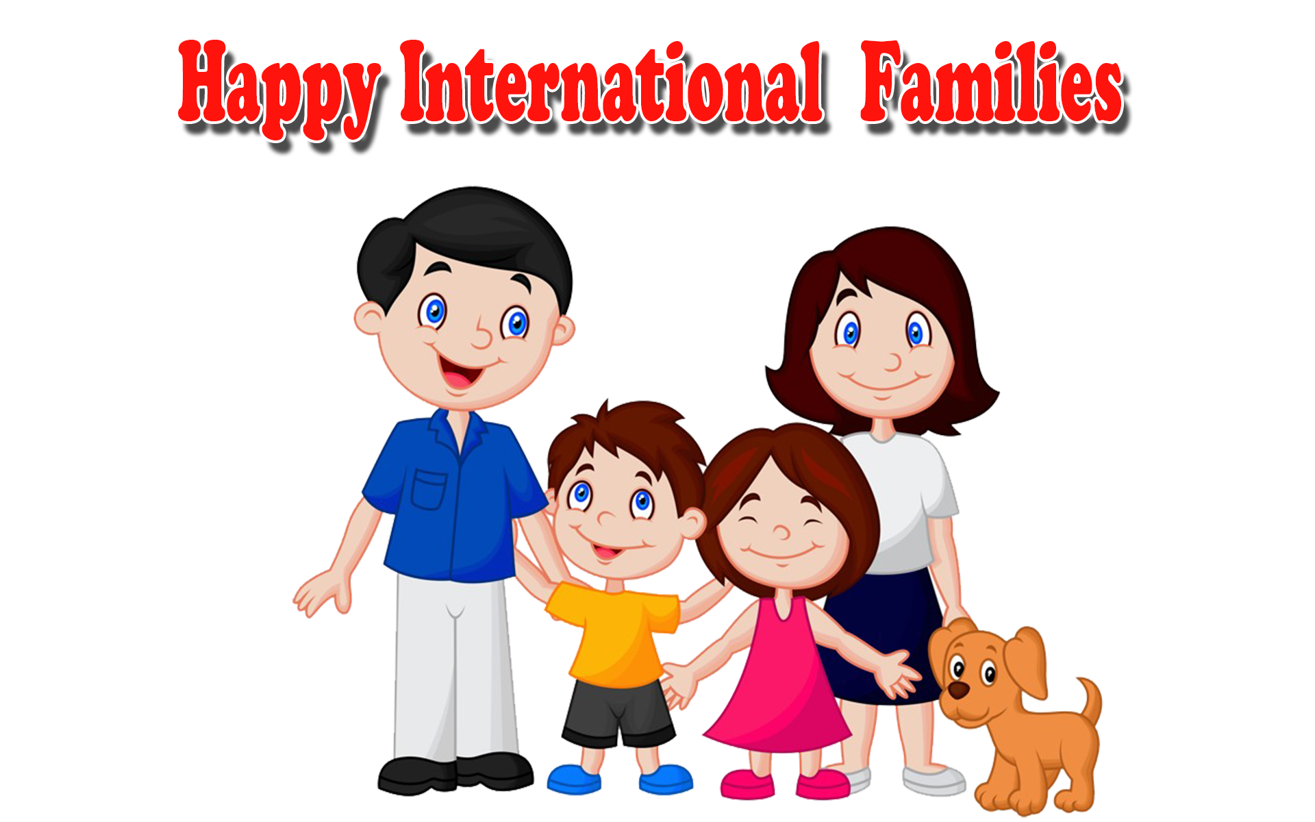 happy international families clipart image