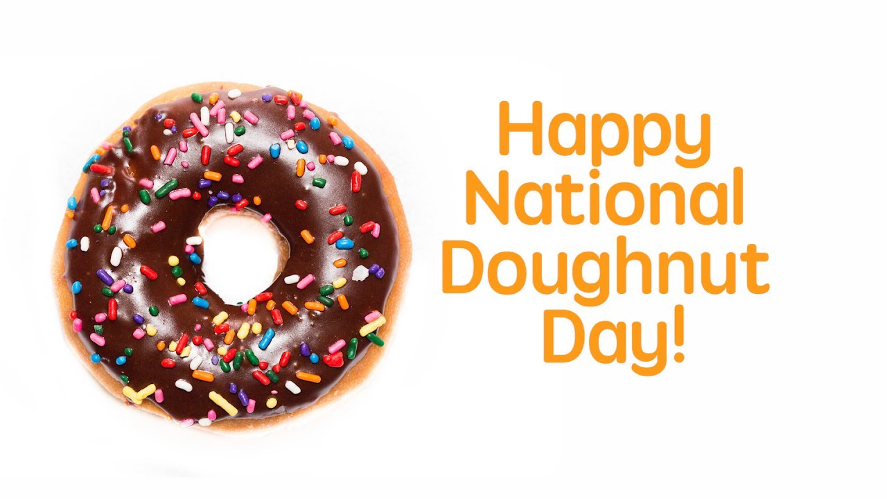happy national doughnut day chocolate doughnut picture