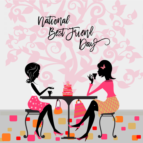 national best friends day illustration