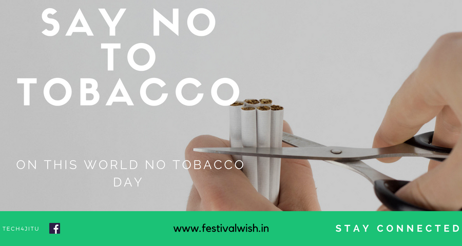 say no to tobacco on this world no tobacco day