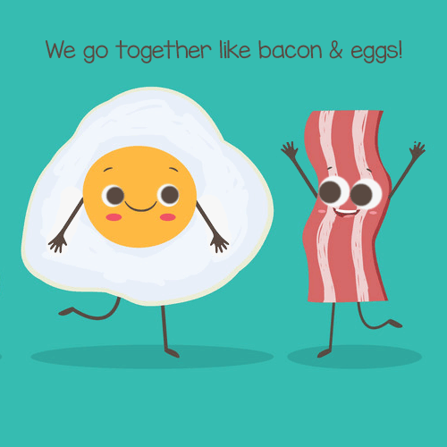 Together like you and me. Хэппи Дэй френдс. Friend Bacon. Egg best friend.
