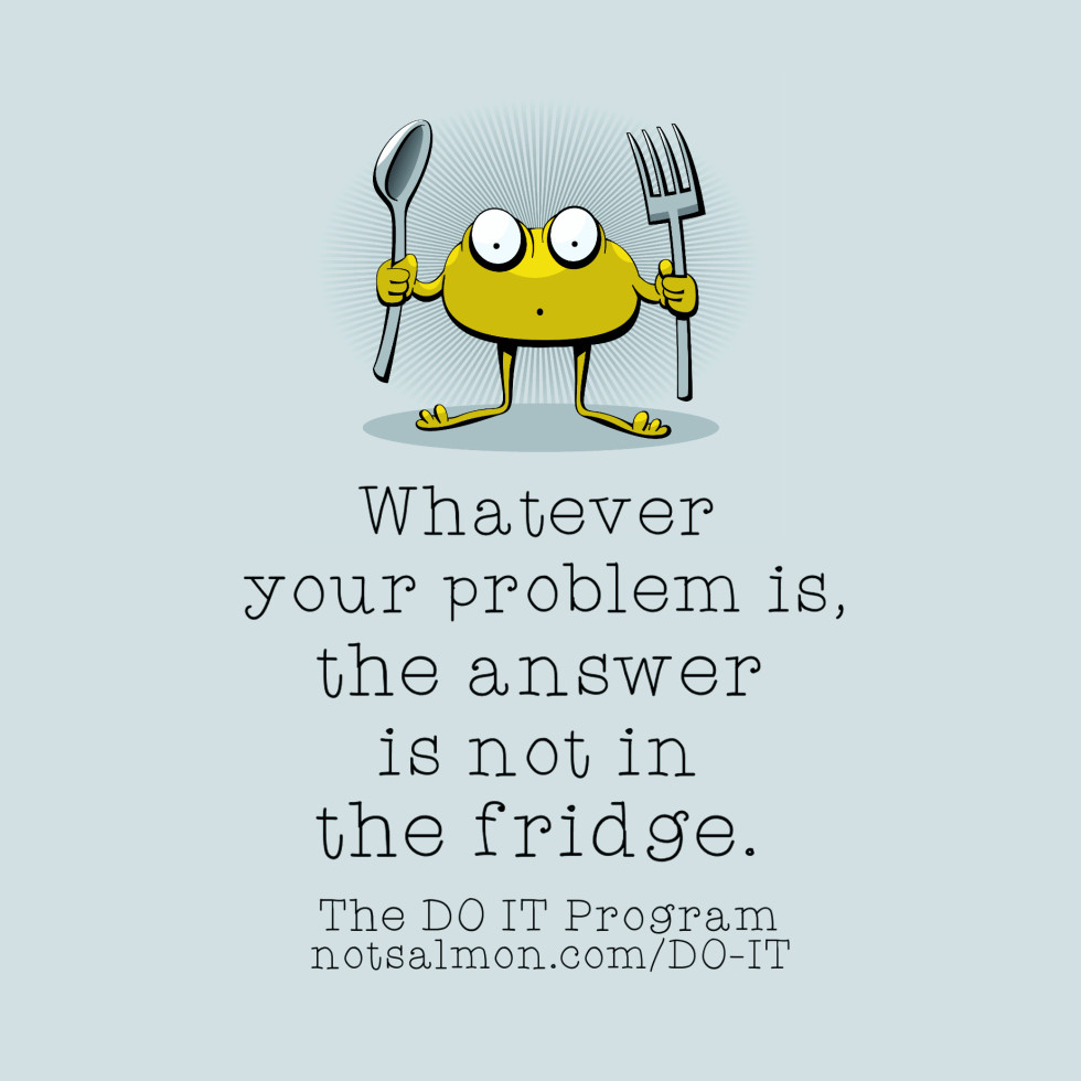 whatever your problem is the answer is not in the fridge