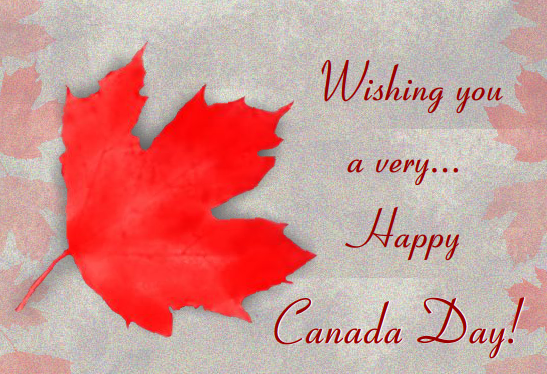 wishing you a very happy canada day greeting card
