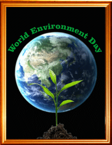 world environment day revolving earth globe animated