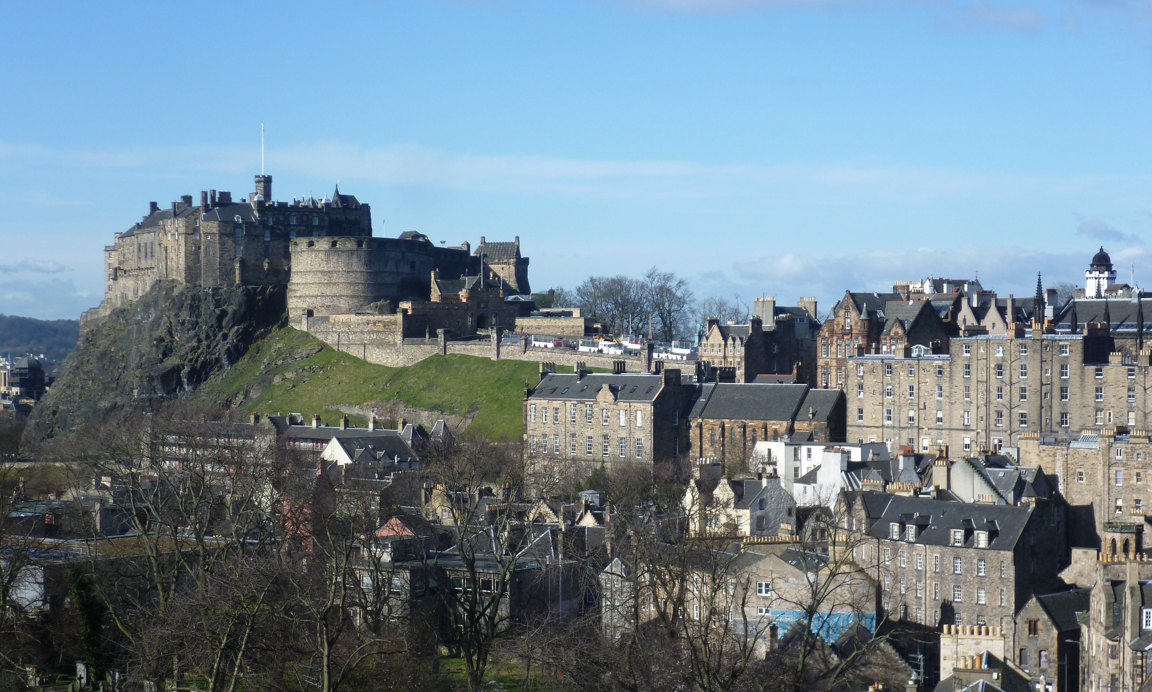 Edinburgh Castle view from south east