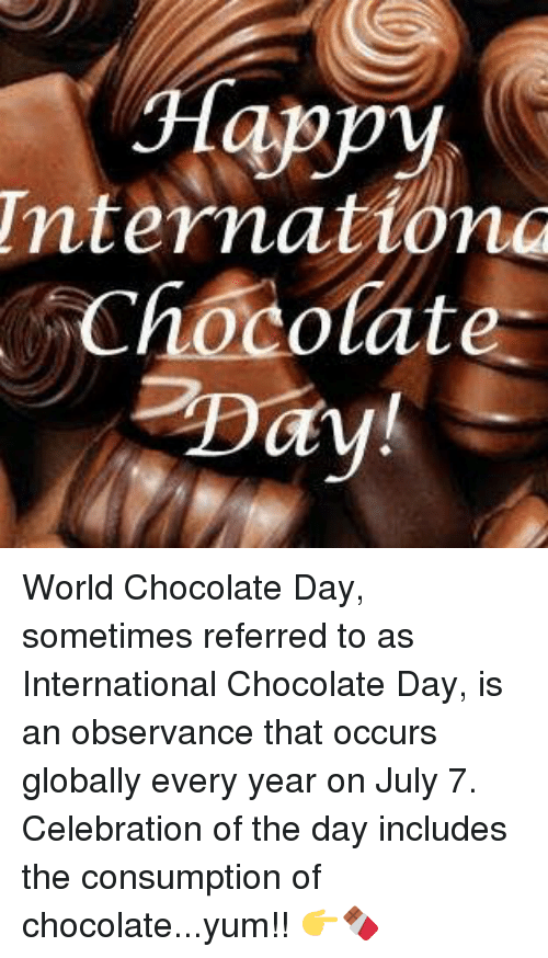 World Chocolate Day information