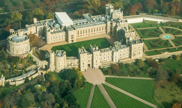 aerial view of the windsor castle