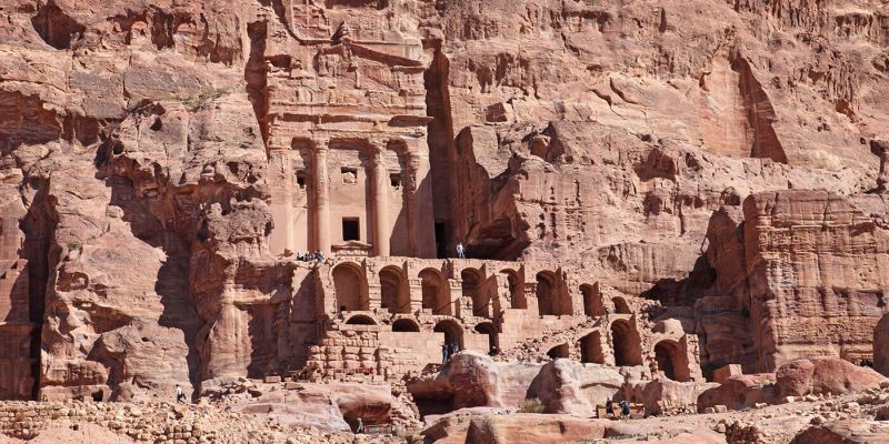 amazing architecture of the Petra view
