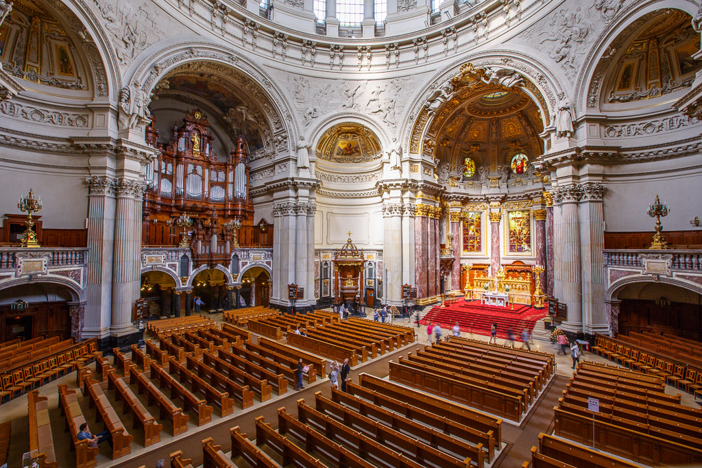 amazing interior of the berlin cathedral in germany