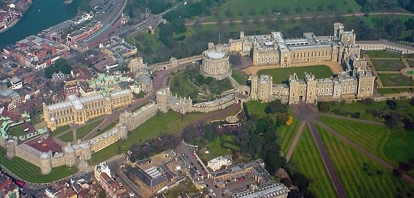 an aerial photograph of windsor castle