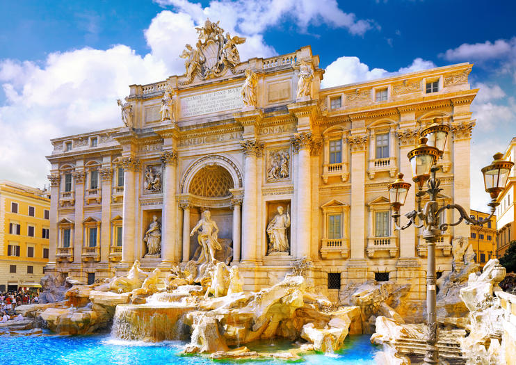 beautiful view of the Trevi Fountain
