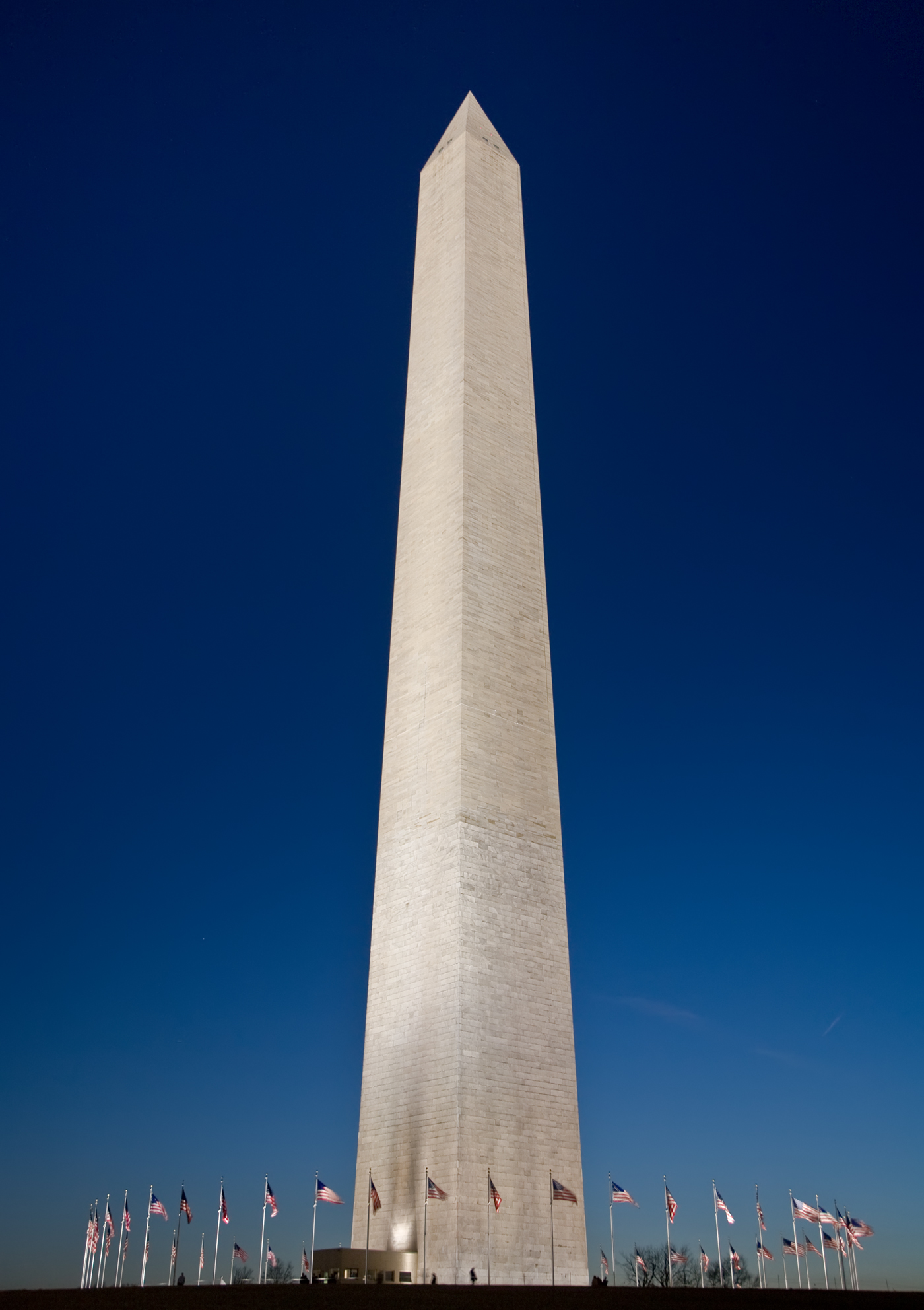 closeup of the washington monument