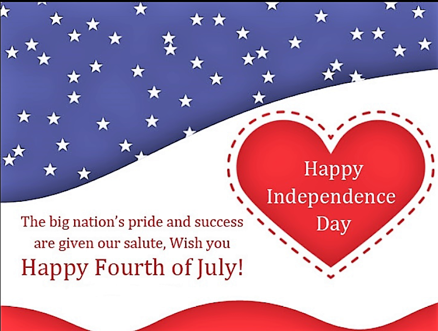 happy fourth of july greeting card