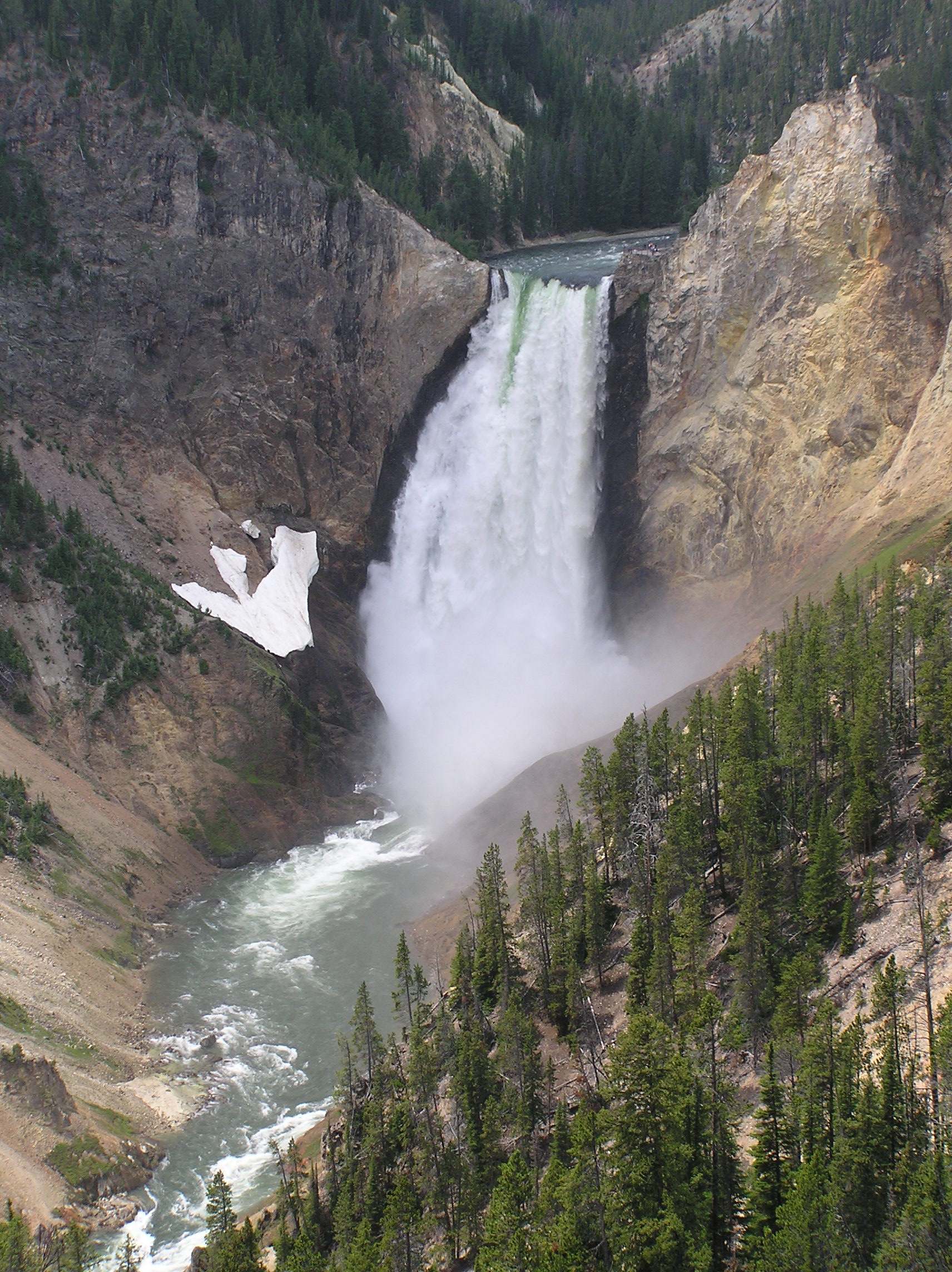 waterfall at the yellowstone national park
