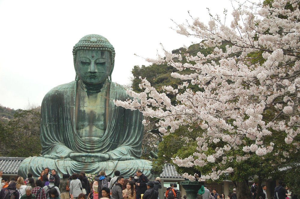 Great Buddha statue with trees