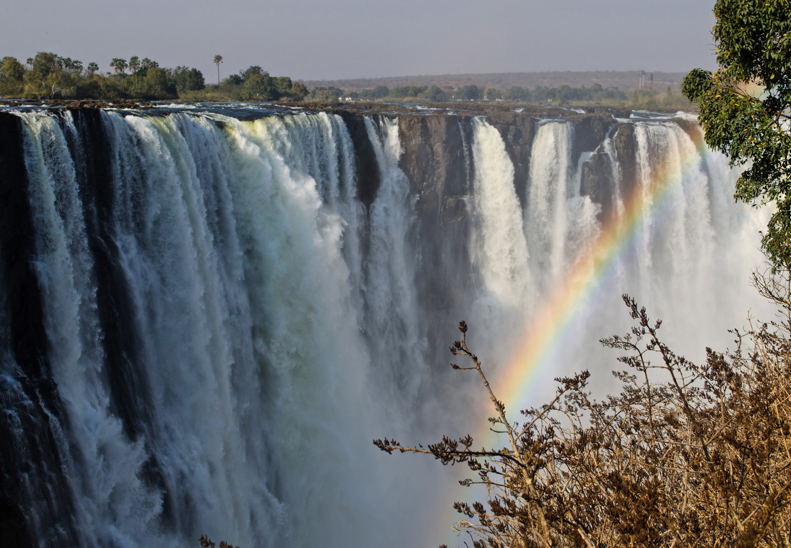 Victoria Falls rainbow view