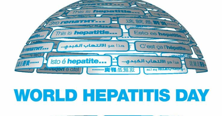 World Hepatitis Day text globe