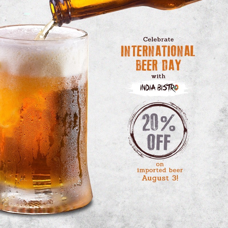 celebrate international beer day poster