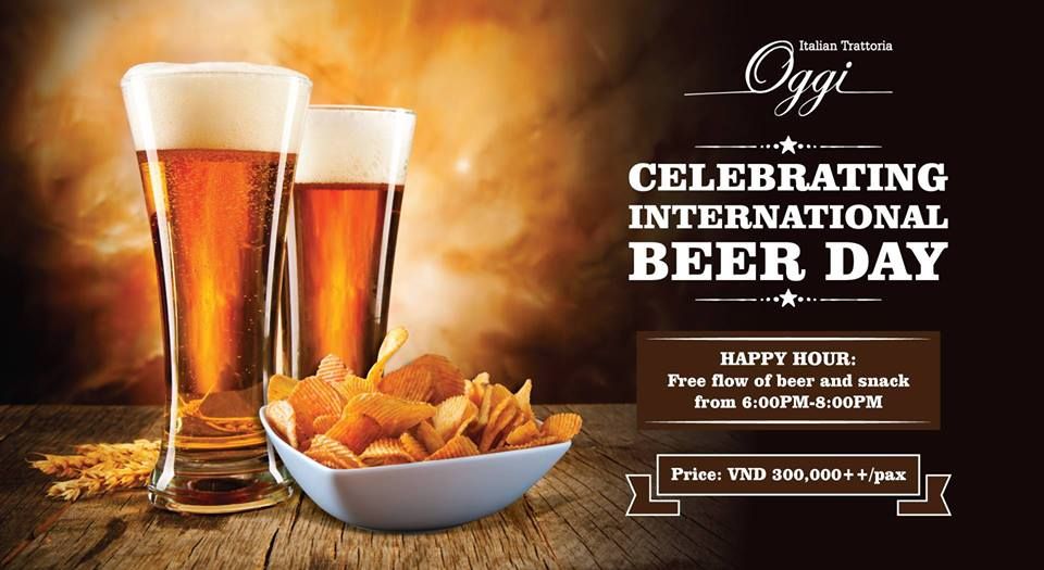 celebrating international beer day poster