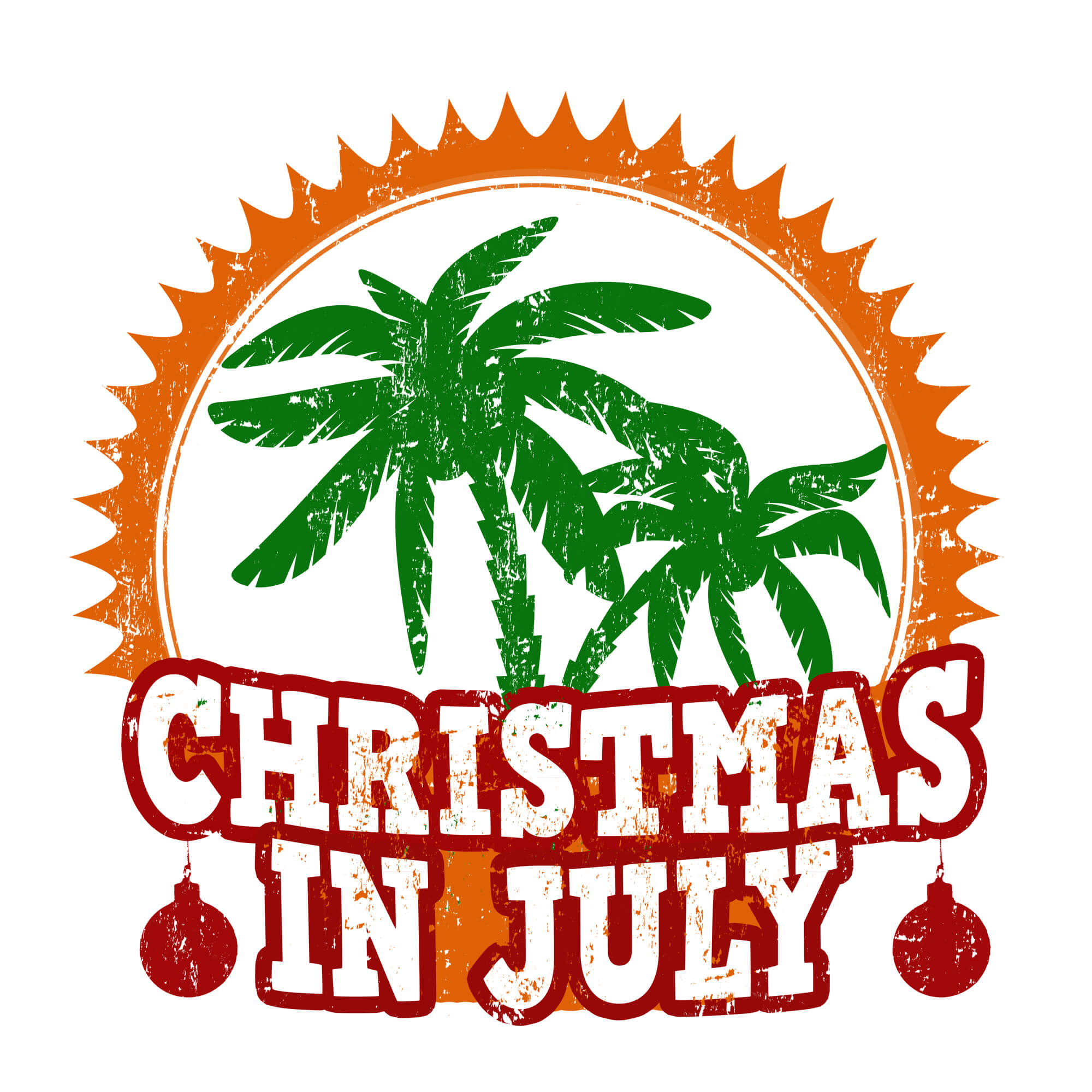 christmas in july sticker