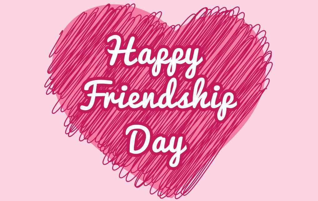 happy friendship day heart greeting card