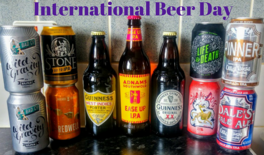 international beer day beer cans