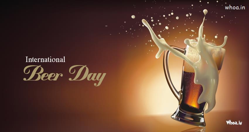 international beer day beer mug splash