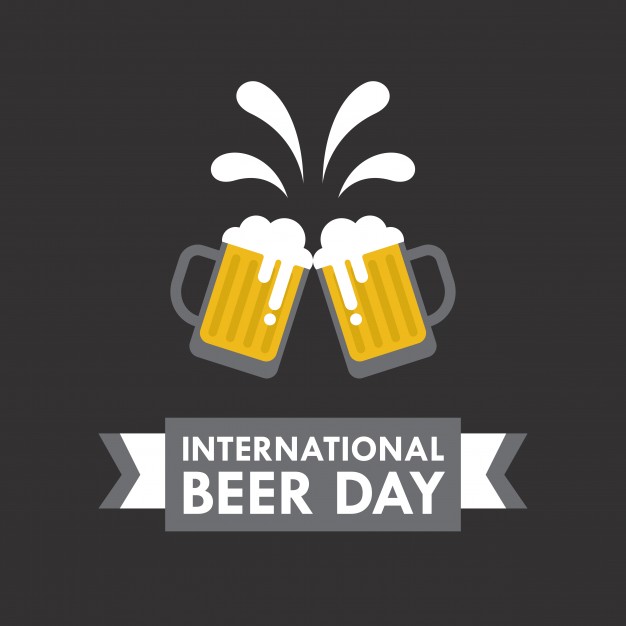 international beer day beer mugs cheer illustration