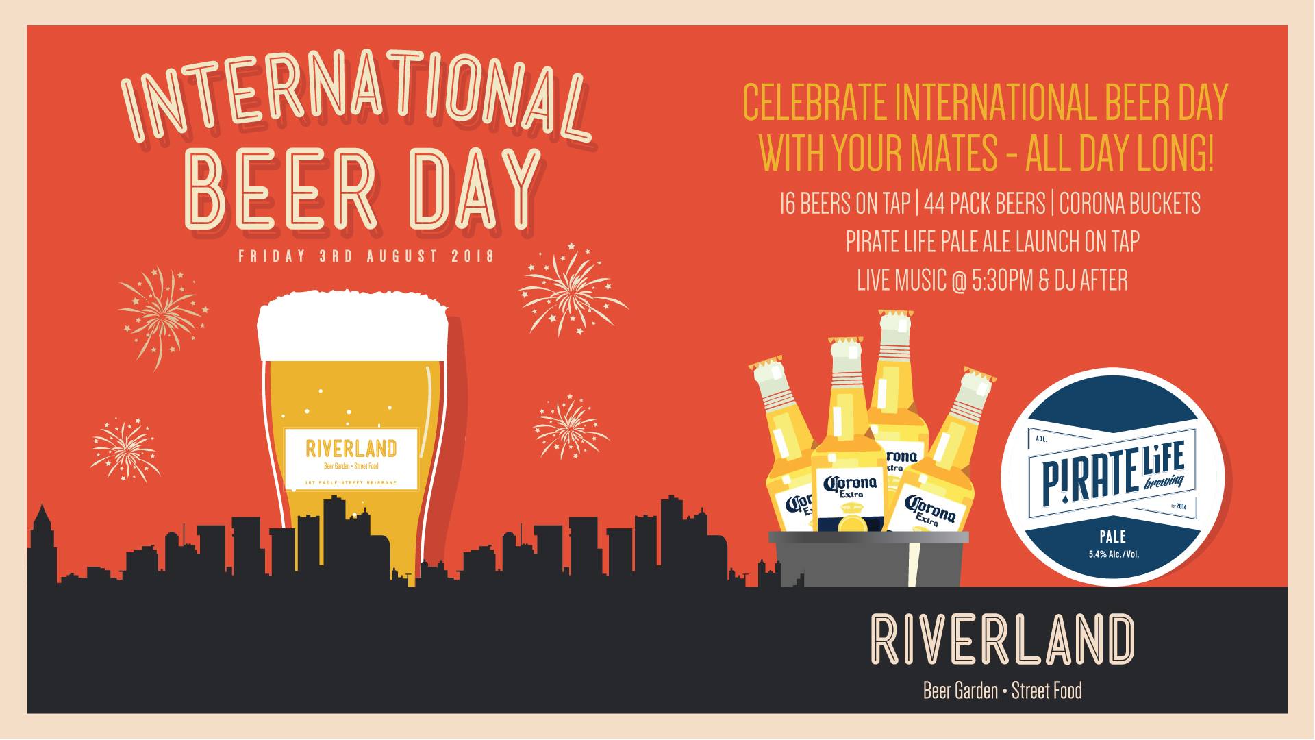 international beer day poster image