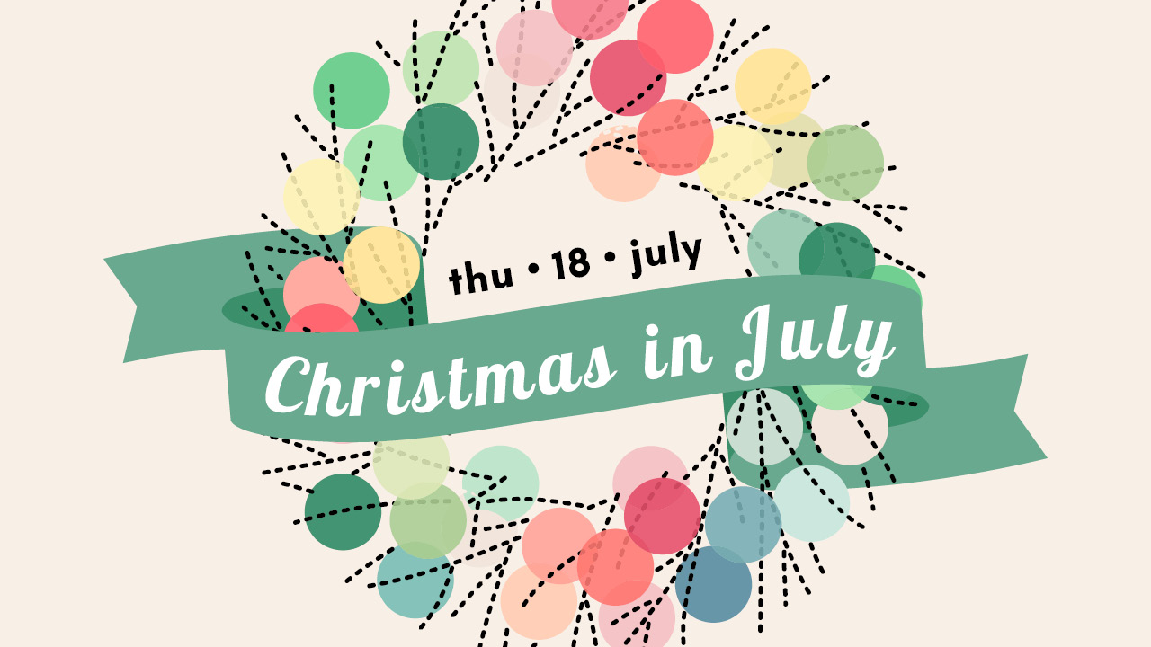 july 18 christmas in july card