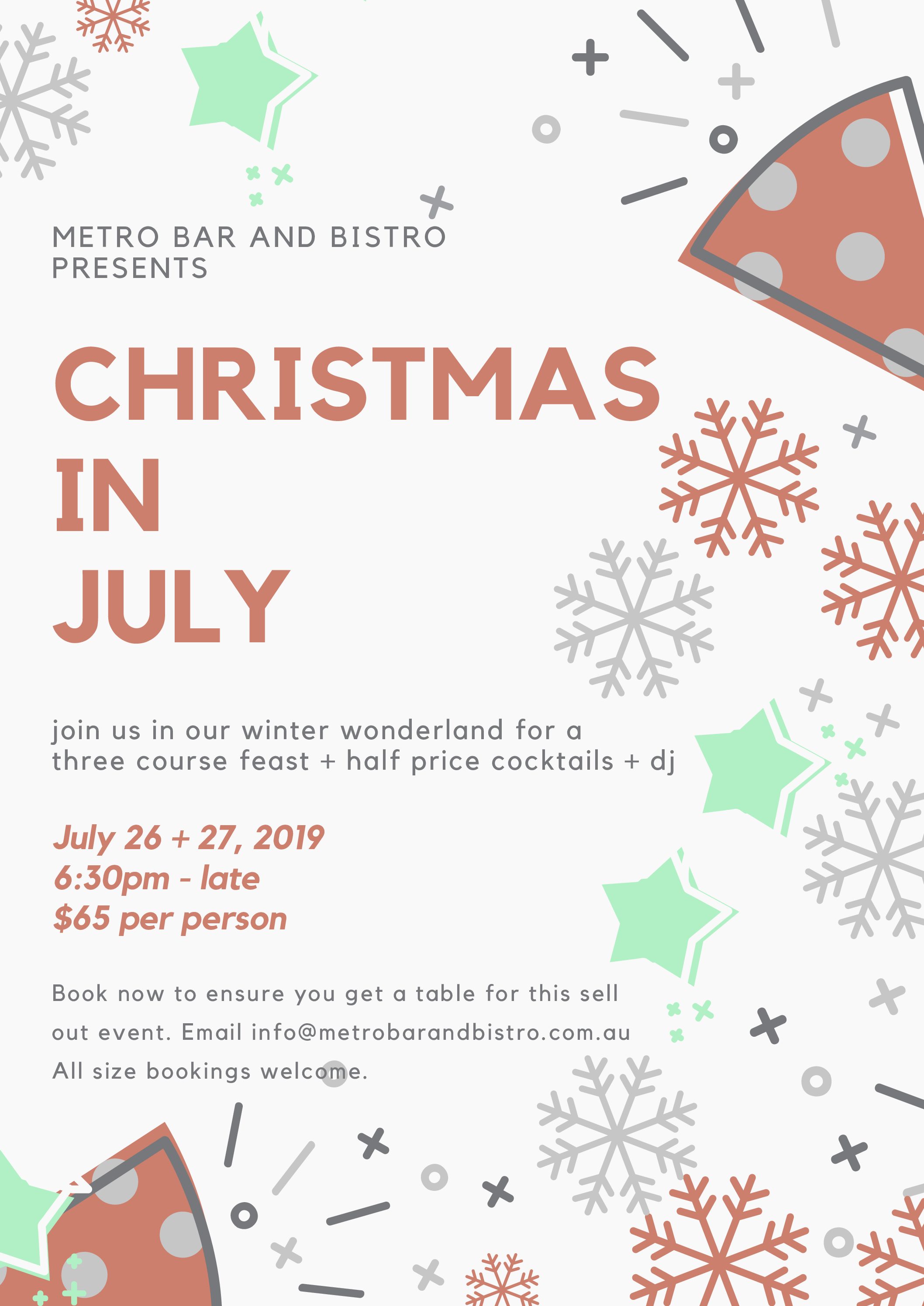 merry christmas in july poster