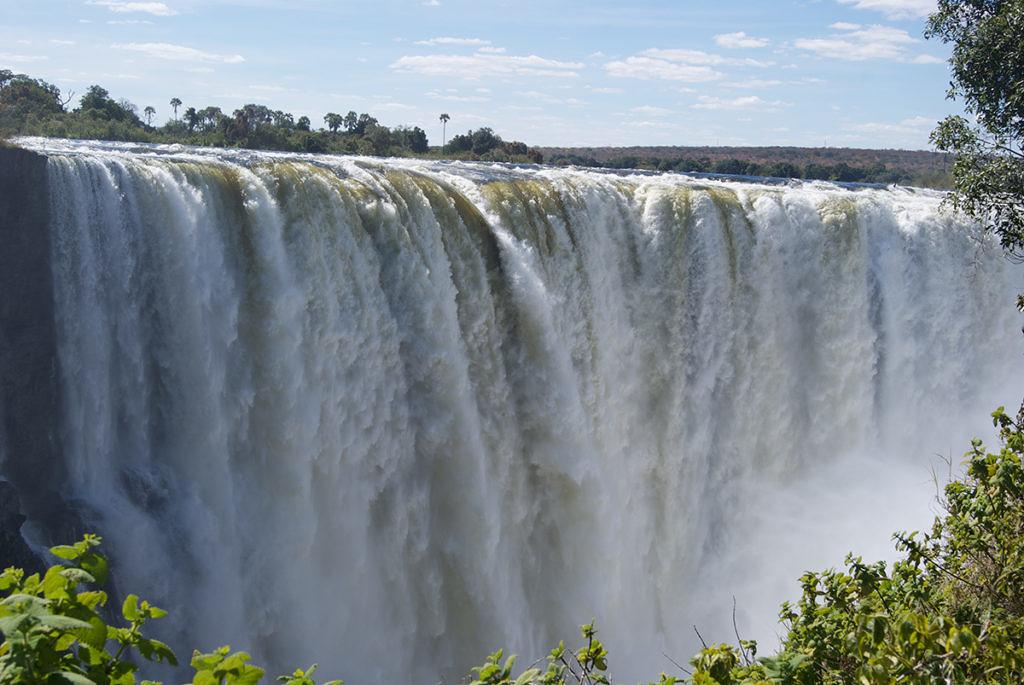 the Victoria Falls visible from zimbawe