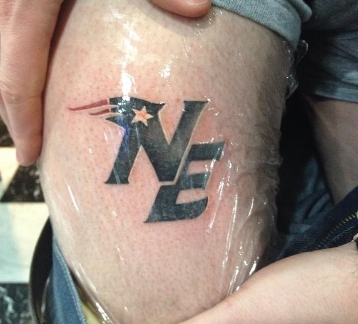 NE New England Patriots Logo Tattoo Idea
