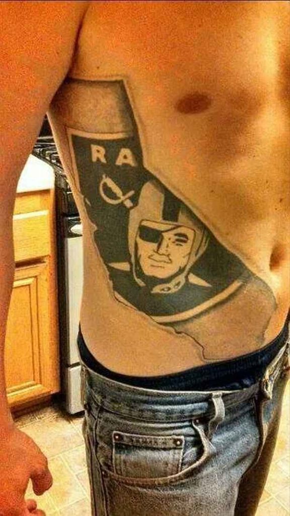 Oakland Raiders Tattoo On Men Siderib