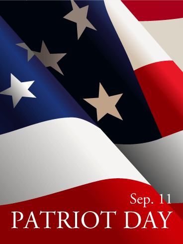 Patriot Day Waving Flag Card