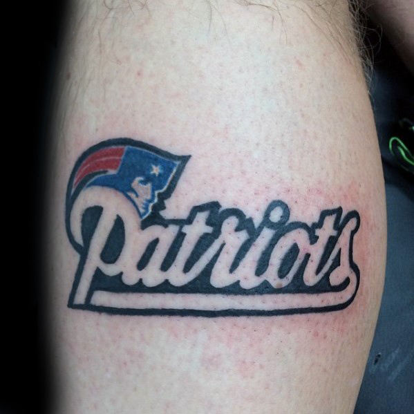 Patriots With New England Patriots Logo Tattoo Design