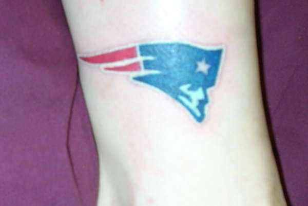 Small New England Patriots Tattoo On Wrist
