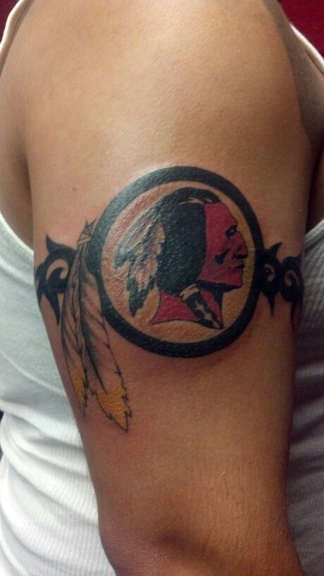 Washington Redskins Tattoo On men Sleeve